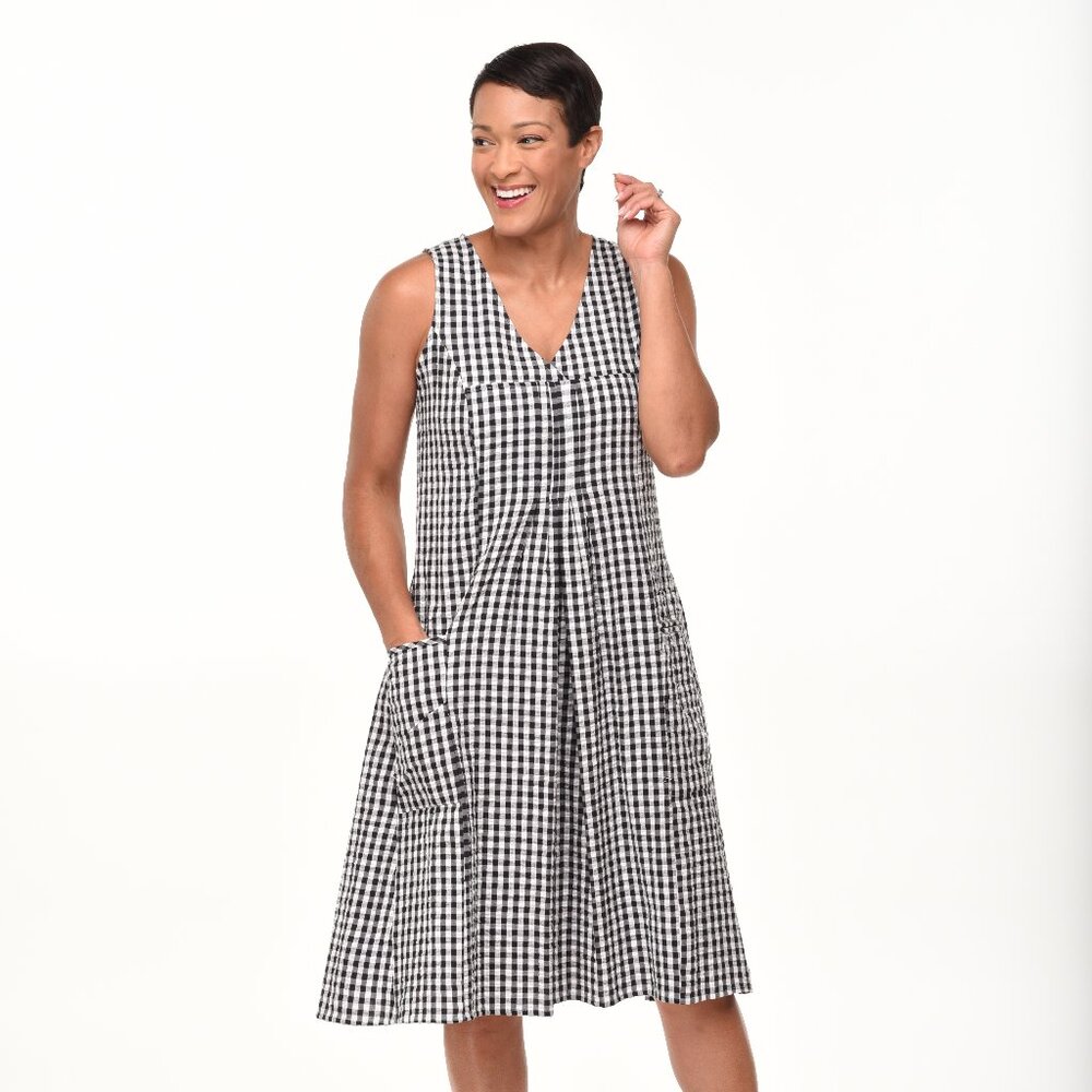 Poppie Dress in Big Indy Check by Tulip Clothing